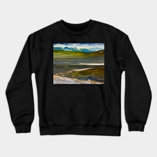 Mountain Goat Oreamnos americanus Yukon landscape Canada Crewneck Sweatshirt